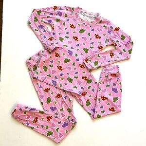 Thingamajiggiest Kids Pink Hear Pajamas